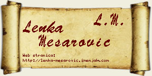 Lenka Mesarović vizit kartica
